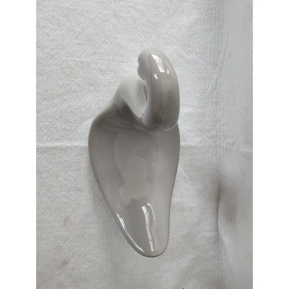 VINTAGE SWAN SOAP DISH CERAMIC Gray GLOSS GLAZE RETRO